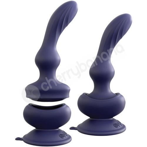 3some Wall Banger P-spot Blue Vibrating Anal Prostate Massager With Suction Cup Base &amp; R/C