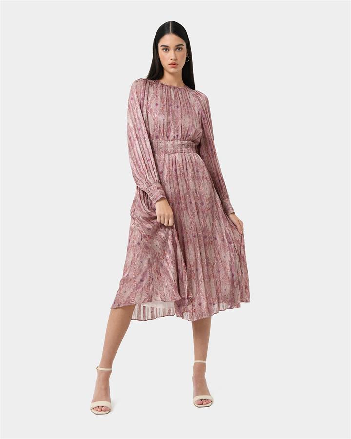 Alexis Printed Pleated Dress
