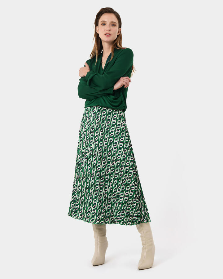 Keira Printed Midi Skirt
