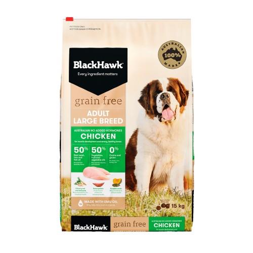 Black Hawk Dog Food Large Breed Adult Grain Free Chicken 15kg