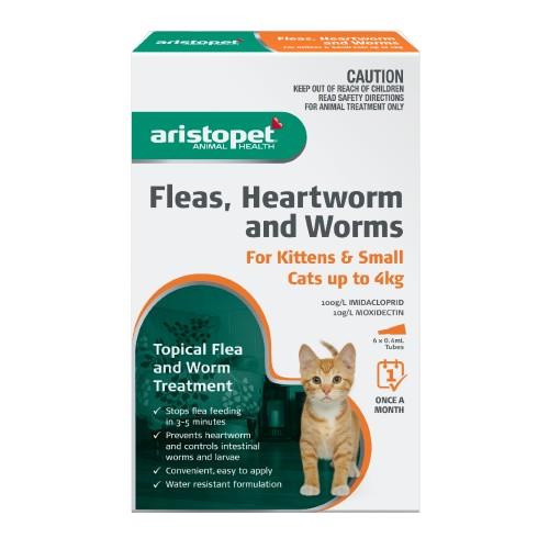 Aristopet Spot-on Treatment for Kittens and Small Cats up to 4kg 6...