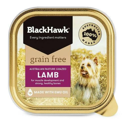Black Hawk Dog Food Adult Grain Free Lamb Wet Food 9x100g