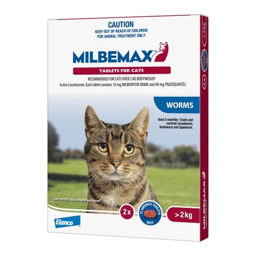 Milbemax Allwormer Cat Over 2kg 2 tablets