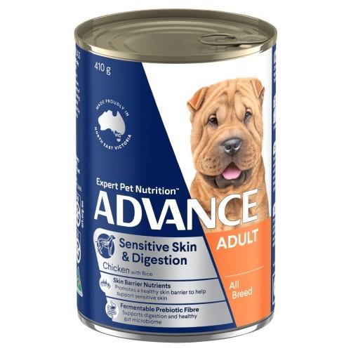 Advance Adult Sensitive Chicken and Rice Cans 12 x 410g