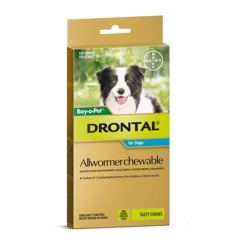 Drontal Allwormer Chew Medium 3-10kg 5 pack
