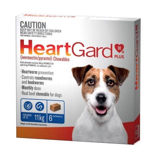 Heartgard Plus 0-11kg Small Blue 6 pack