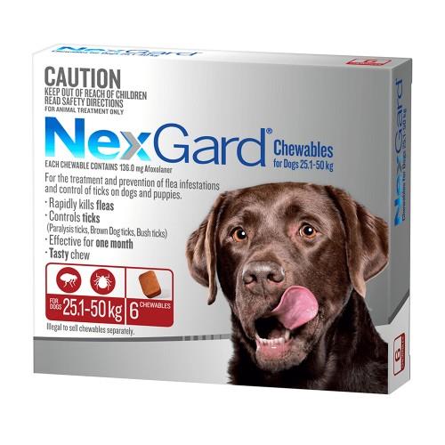 NexGard Large 25-50kg Red 6 pack