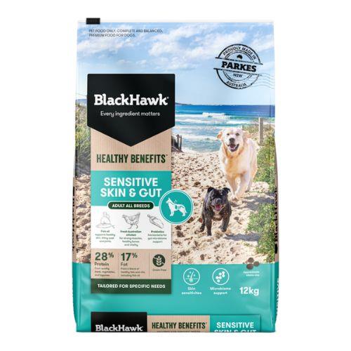 Black Hawk Dog Food Healthy Benefits Sensitive Skin and Gut 12kg