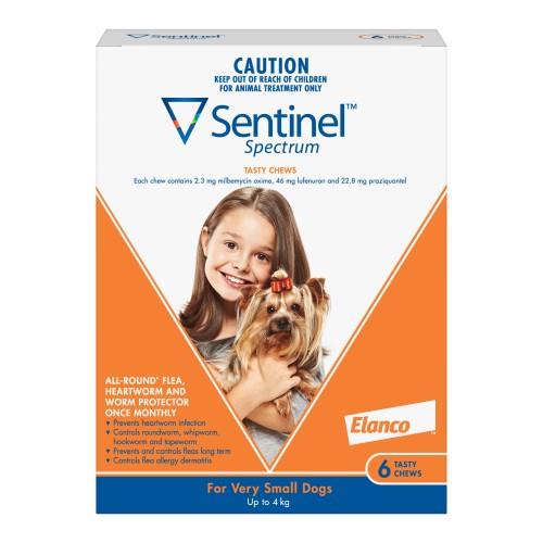 Sentinel Spectrum Chews Very Small Brown 6 pack