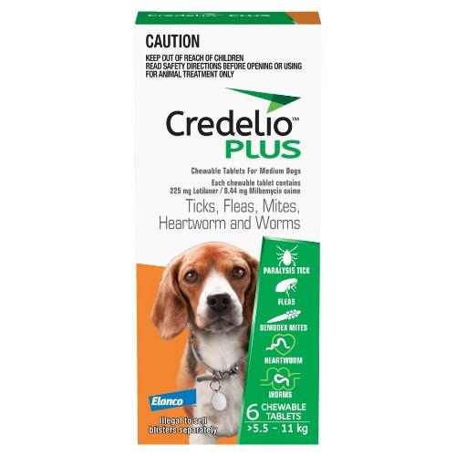 Credelio Plus Medium Dog 5.5-11kg 6 pack