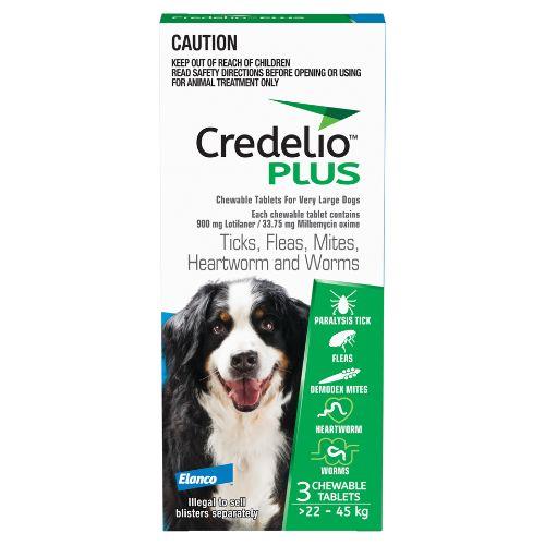 Credelio Plus Extra Large Dog 22-45kg 3 pack