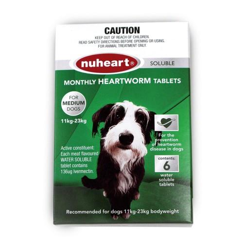 Nuheart Medium Dog 11-23kg Green 6 pack