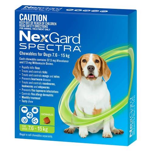 NexGard Spectra Medium 7.6-15kg 3 pack
