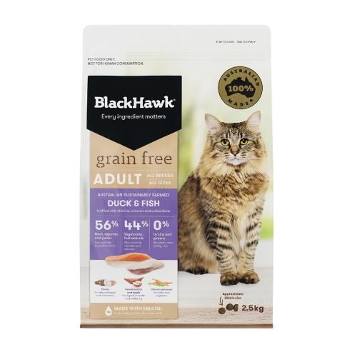 Black Hawk Adult Cat Grain Free Duck and Fish 2.5kg