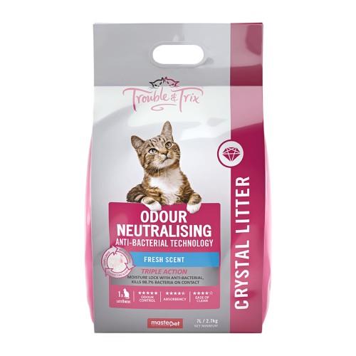 Trouble &amp; Trix Odour Neutralising Anti-Bacterial Crystal Litter 15L