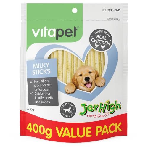 VitaPet Jerhigh Milky Sticks 400g
