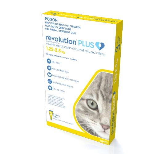 Revolution Plus Kitten and Small Cat 1.25-2.5kg 3 pack