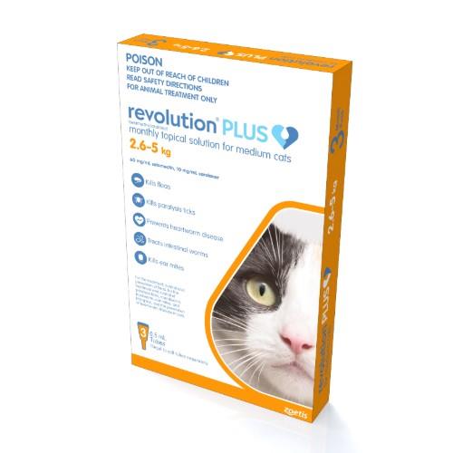Revolution Plus Medium Cat 2.6-5kg 3 pack