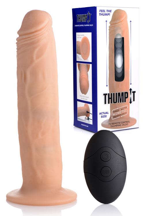 Thump-It 8.7" Remote Controlled Thumping Silicone Dildo