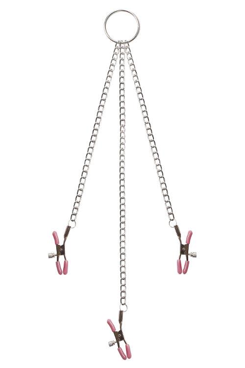 Adam and Eve Chain Me Up Adjustable Kink Nipple & Clitoral Clamps