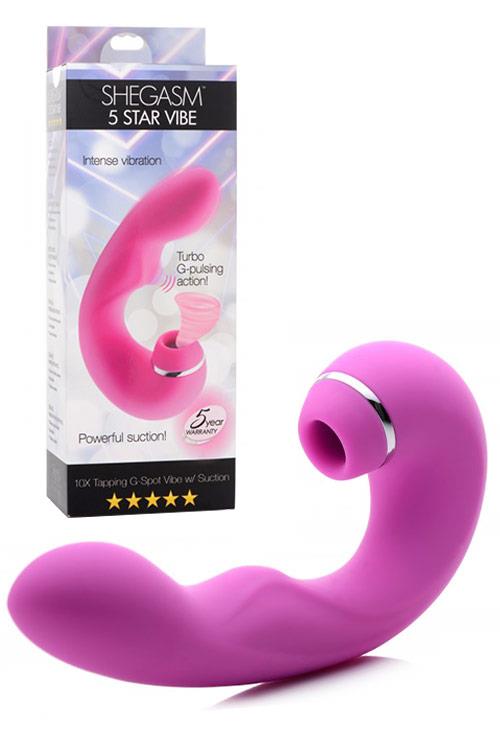 Inmi Shegasm 5 Star 6.3" Tapping G Spot Vibrator with Clitoral Suction