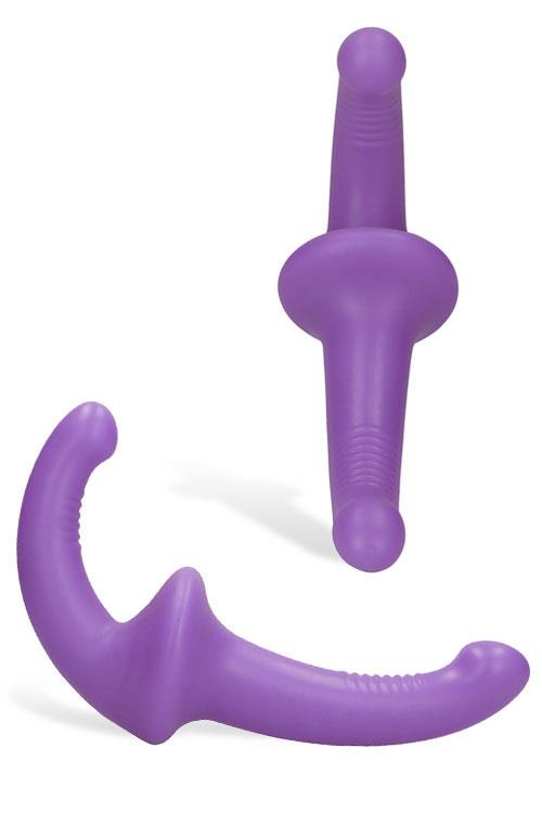 OUCH! 8" Vibrating Silicone Strapless Strap On With Wired Remote