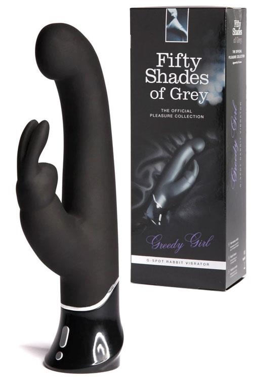 Fifty Shades Greedy Girl 9.5" Rechargeable G Spot Rabbit Vibrator