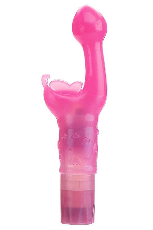 Adam and Eve Butterfly Kiss 7.25" Rabbit Vibrator with Clitoral Teaser