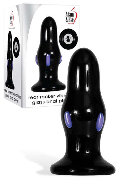 Adam and Eve Rear Rocker 3.9" Vibrating Glass Butt Plug