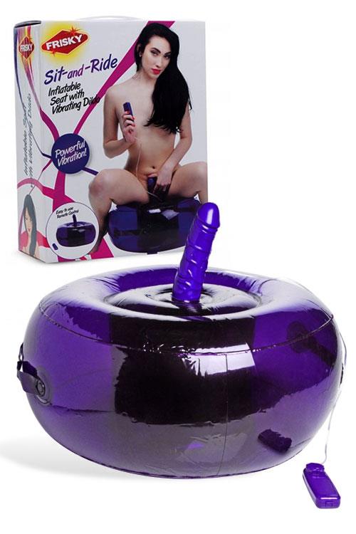 Frisky Remote Controlled Vibrating Inflatable Love Seat with 6.25" Dildo