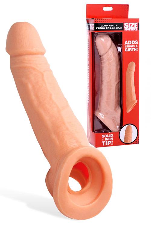 Size Matters Realistic 1" Solid Tip Penis Extension