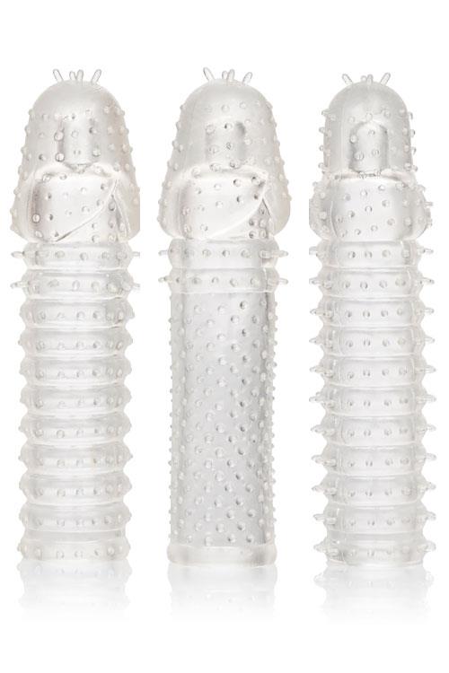 California Exotic Dual Textured Penis Extensions (3 Pce Kit)