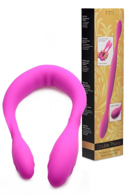 Inmi Double Thump 14.5" Vibrating Dual Ended Dong