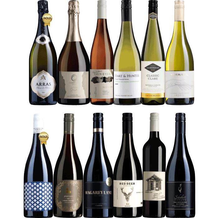 Extra-premium Regional Wonders Mixed Dozen, Australia multi-regional Mixed Red and White Wine Case, Wine Selectors