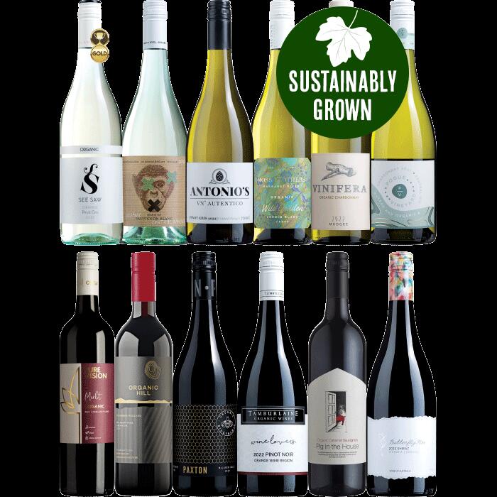 Earth Day Mixed Dozen, Australia multi-regional Mixed Red and White Wine Case, Wine Selectors