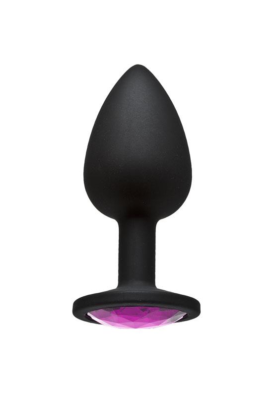 Booty Bling - Jeweled Silicone Butt Plug (Small Pink)