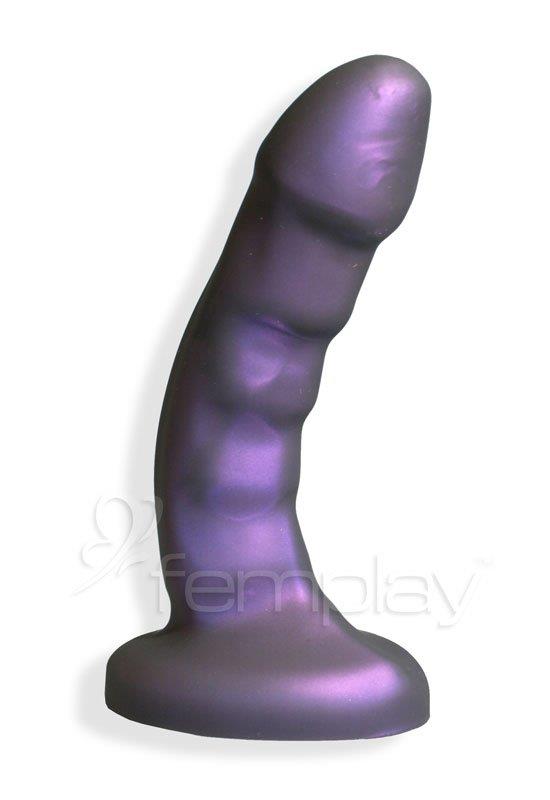Tantus Curve Silicone Dong - Midnight Purple