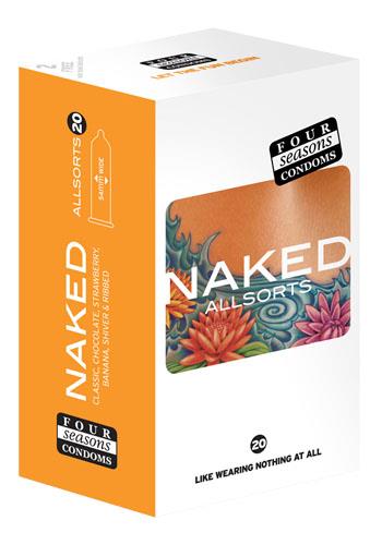 Four Seasons Naked Allsorts Condoms - 20 Pack