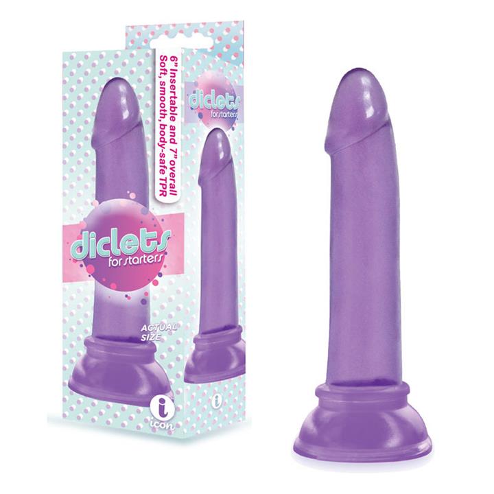 Diclets 7 Inch Dildo (Purple)