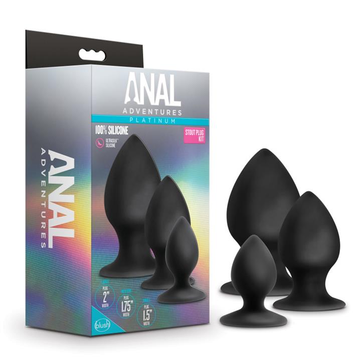Anal Adventures - Platinum Anal Stout Plug Kit