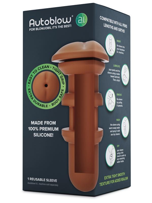 Autoblow A.I. Silicone Anus Sleeve (Brown)