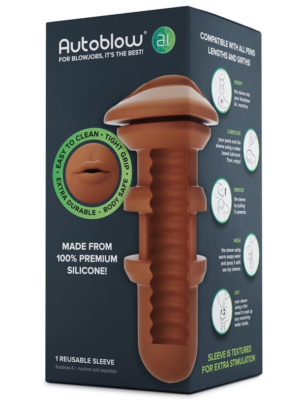 Autoblow A.I. Silicone Mouth Sleeve (Brown)