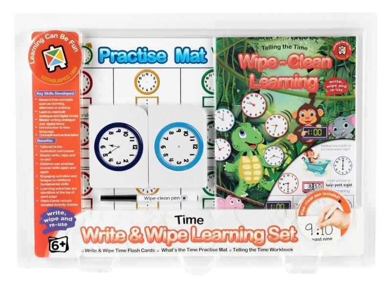 Write and Wipe Learning Set Time Skills