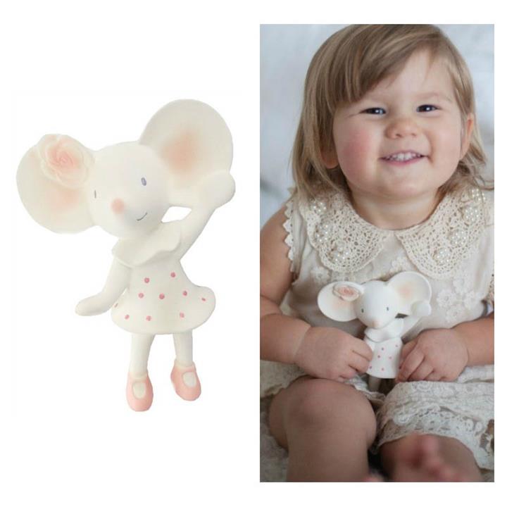 Meiya the Mouse Natural Rubber Squeaker Toy Teether