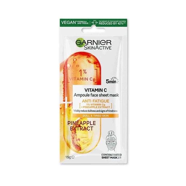 Garnier Skin Active Vitamin C Ampoule Face Sheet Mask Pineapple Extract 15g