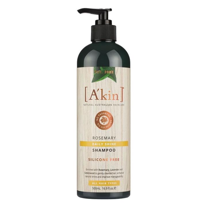 A'Kin Daily Shine Shampoo With Rosemary, Cedarwood & Certified Organic Lavender Oil 500ml