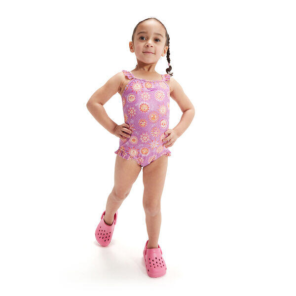 Toddler Girls Digital Allover Thinstrap Swimsuit