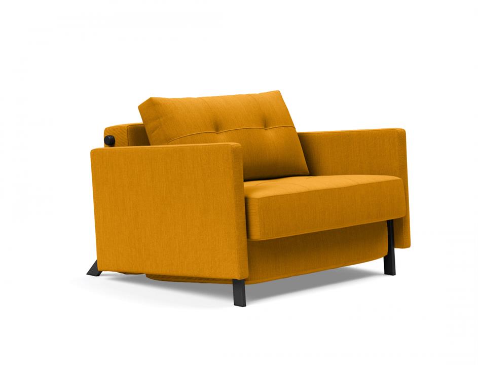 Cubed 90 single sofa bed with arms - innovation living