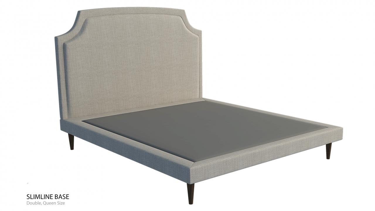 Christopher custom upholstered bed with choice of standard base