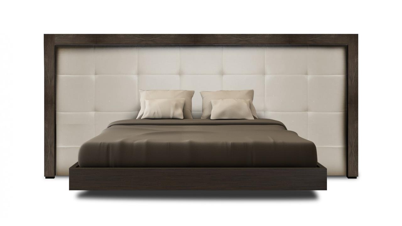Harley custom upholstered wide timber frame bed head